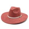 Big Edge Jazz Top Hat Women'S 9Cm Brim Suede Peach Heart Top Fringed Hat