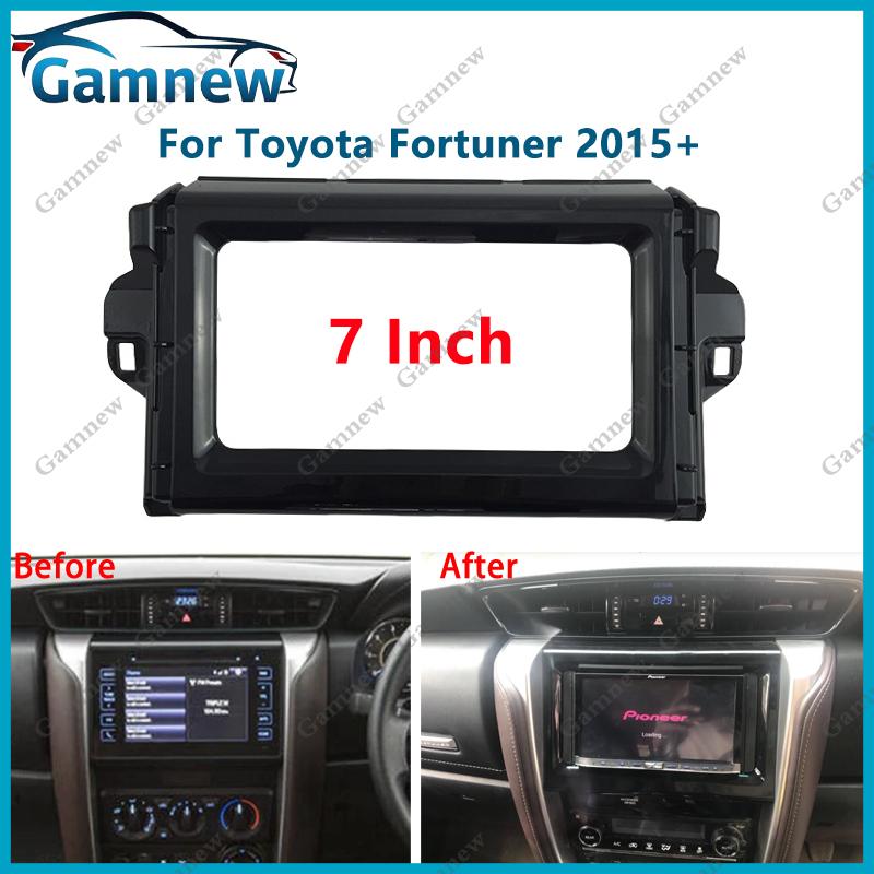 

7 inch 2DIN Car Fascia Radio Panel For Toyota Fortuner 2015+ Frame Kit Install Facia Face Plate 178x100mm