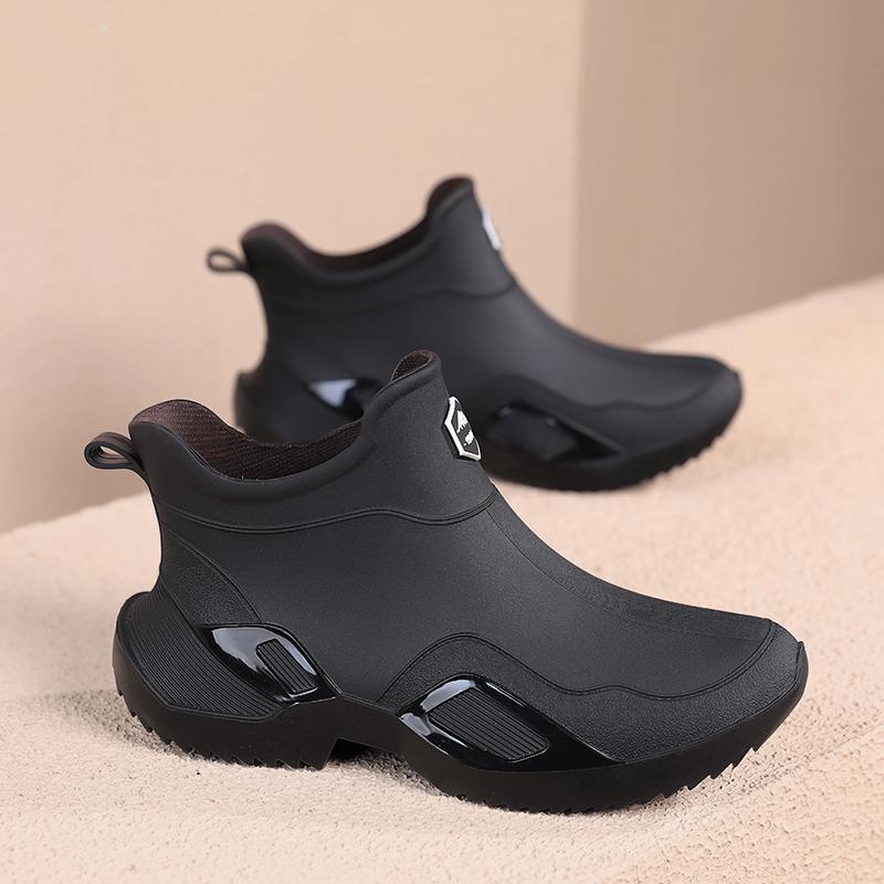 Rain Shoes Summer Kitchen Wear-resistant Water Shoes Takeaway Rider Black Labor Protection Rain Boots