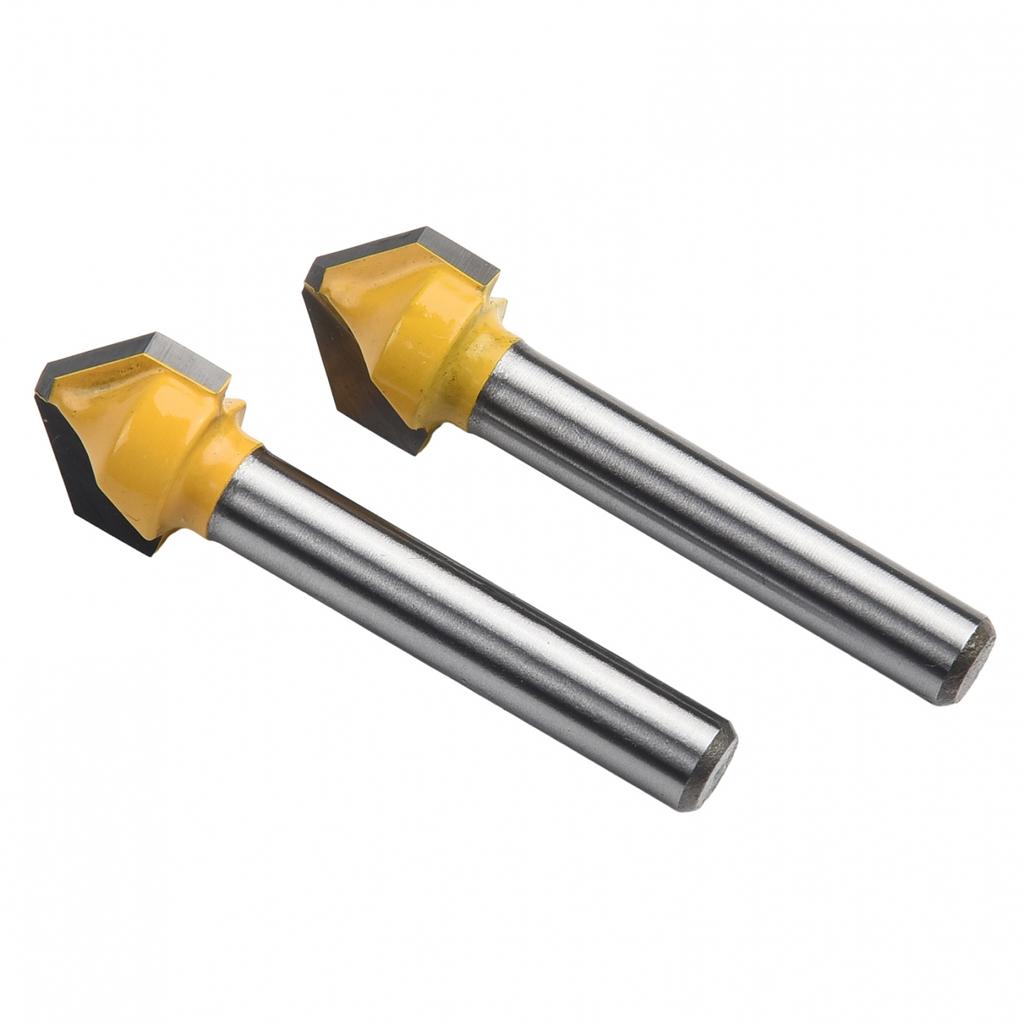 2*90 grad V-förmigen Flache Kopf Router Bit Holzbearbeitung Gravur Fräser