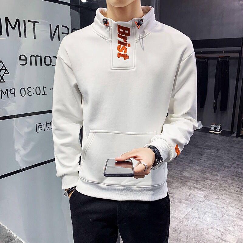 Herrenpullover Winter Plüsch Verdickt Trend Stickerei Spirit Boy Mantel Herren Herbstmantel