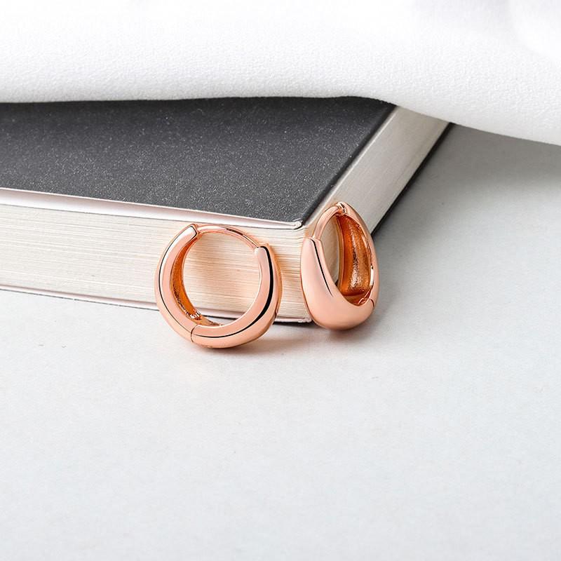 Korean Style Geometric Circle Earrings: Elegant, Versatile Ear Jewelry for Women and Students