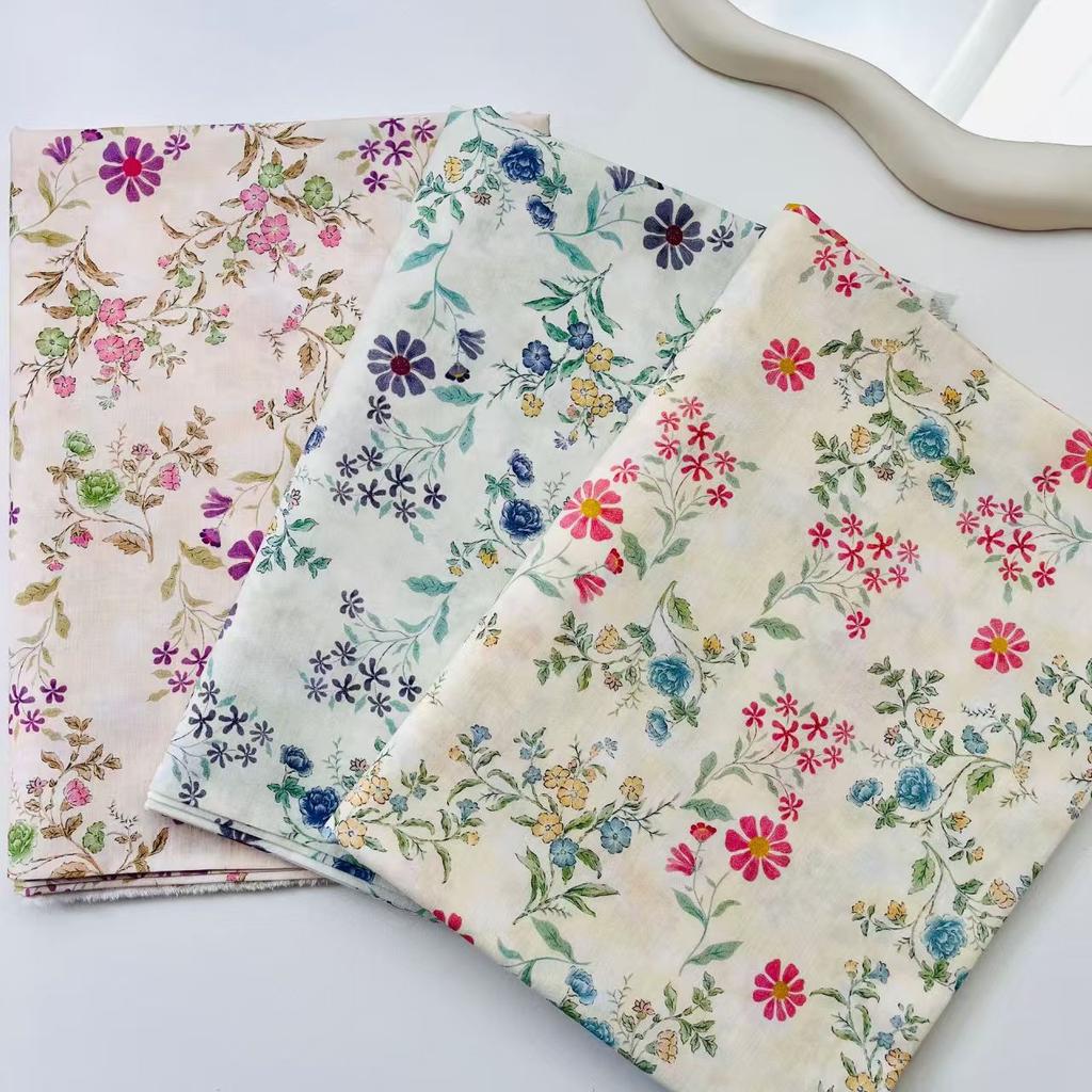 Floral Print 100% Cotton Printed Fabric for Girl's Dresses