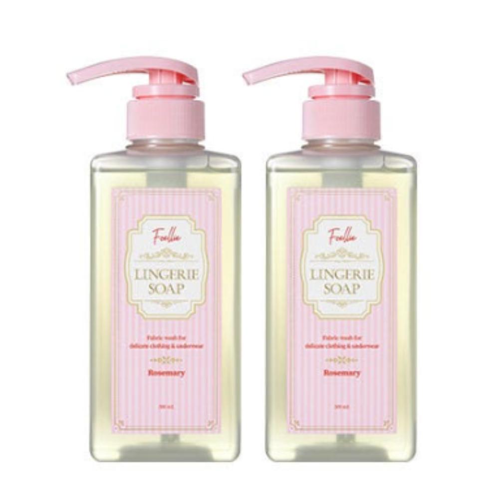 Foellie Натуральное мыло для стирки белья Розмарин 500мл x2 Низкоаллергенное моющее средство