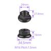 SenyEr Titanium Nuts M5/M6/M8/M10/M12/M14/M16 Flange Nuts Bolt Caps for Motorcycles Bicycles Bikes (Black, M5)