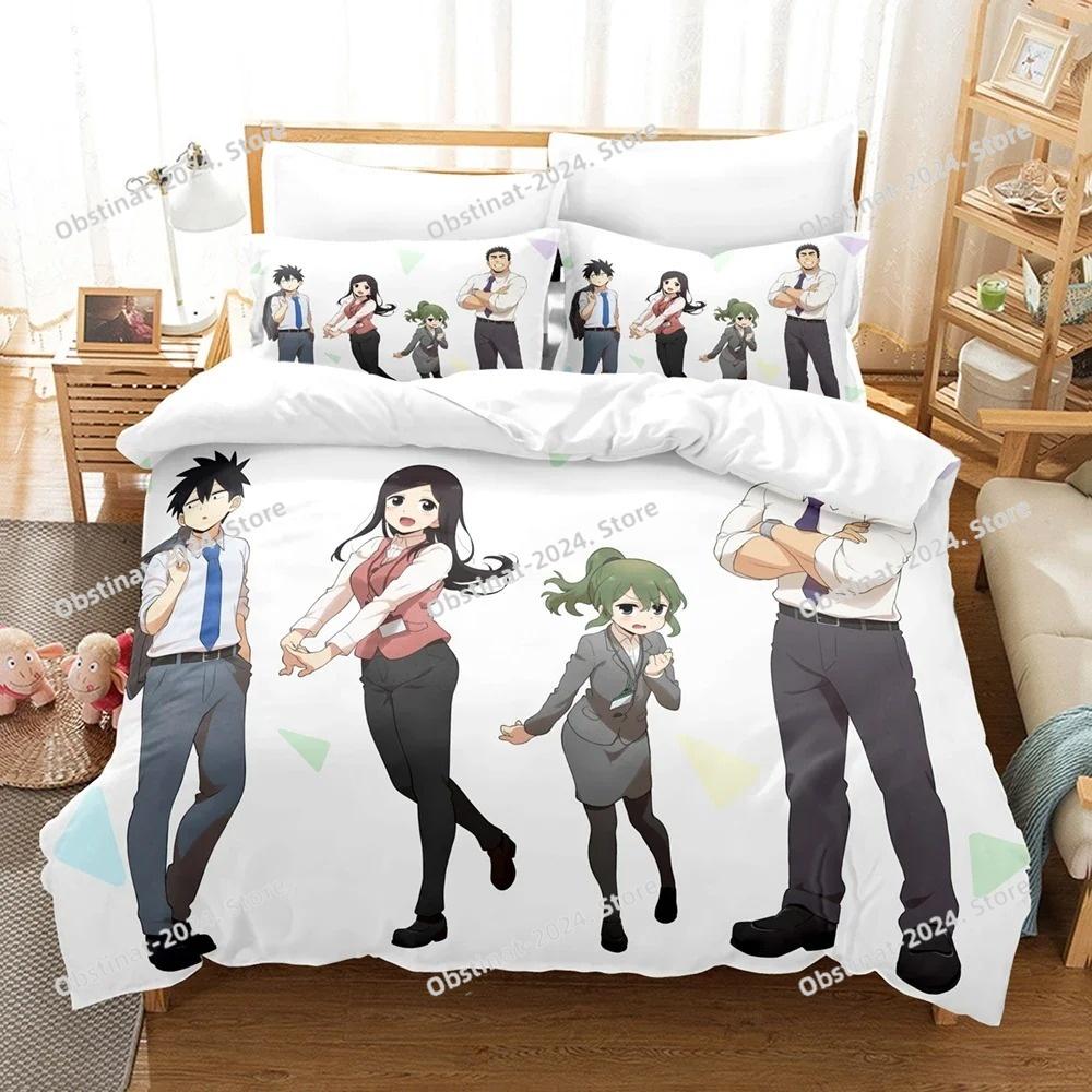 Juego de Ropa de Cama Impreso en 3D Anime Mi Senpai es Molesto Funda Nórdica Doble Twin Full Queen King Ropa de Cama para Adultos Niños Funda de Colcha