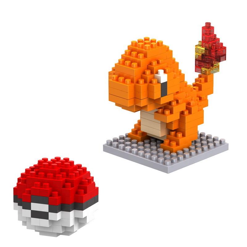 75 Style Building Blocks Assembly Anime Picachu Charizard Doll Blastoise Bulbasaur Gengar Bricks Figures Toy for Kid Gift