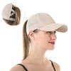 Women's Summer Baseball Cap, Breathable Mesh Sports Hat, Adjustable Solid Color Sun Hat Quick-Dry Casual Unisex Visor with Ponytail Hole