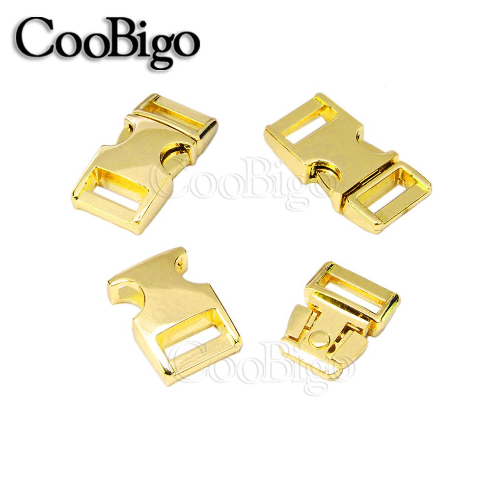 10pcs 3/8" Metal Side Release Buckles 550 Paracord Bracelet Buckle Braid Wristband Clasp Bag Backpack Strap Webbing Accessories