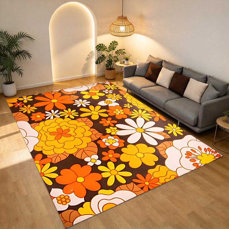 Floral Living Room Nonslip Area Rug Soft Carpet For Bedroom Game Playroom Sofa Office Home Decor Doormat Christmas Gift C9261447