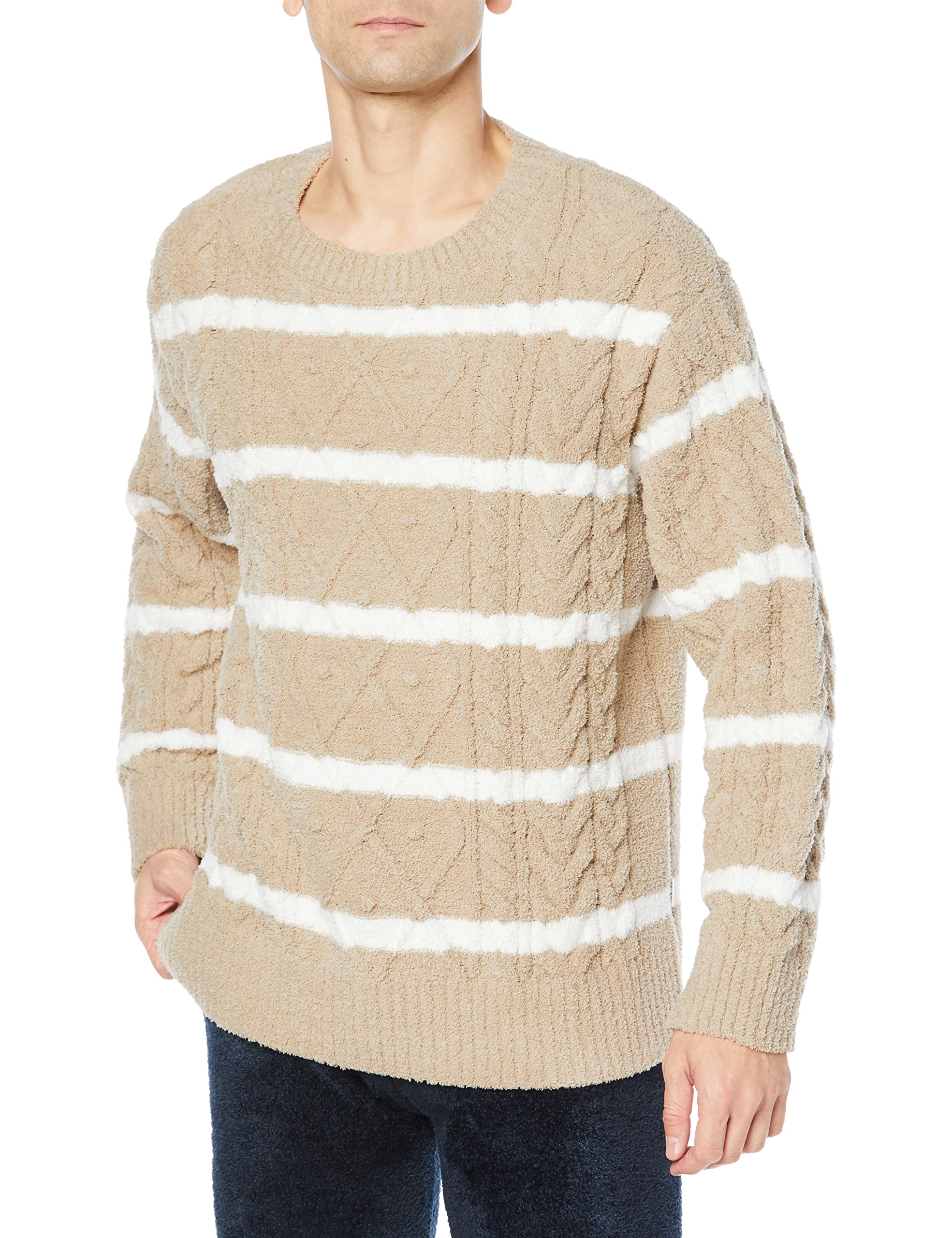 

HOMME Border Aran Pullover PMNT215911 BEG M [Gelato Pique] Men s