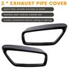 Pair of Rear Muffler Exhaust Pipe Covers for 18-22 BMW 5 Series G30/G38