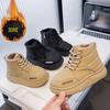 Winter Snow Boots for Boys Plush Lined Warm Soft Sole Non Slip Cotton Shoes Kids