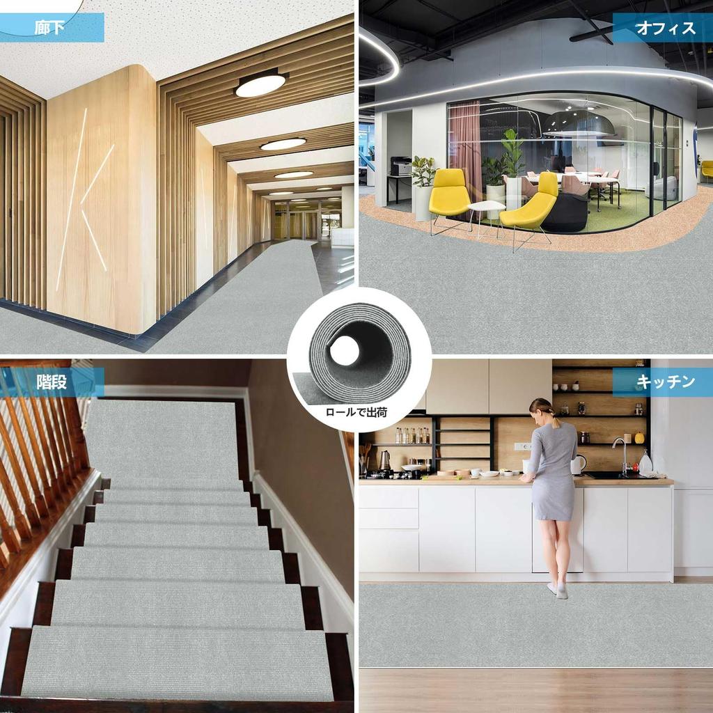 Exclusive HAODEMI Hallway Carpet Kitchen Long Reduces Leg and Back Stair Kitchen 4mm Thick PU Comfortable Compatible with Underfloor Noise Reduction