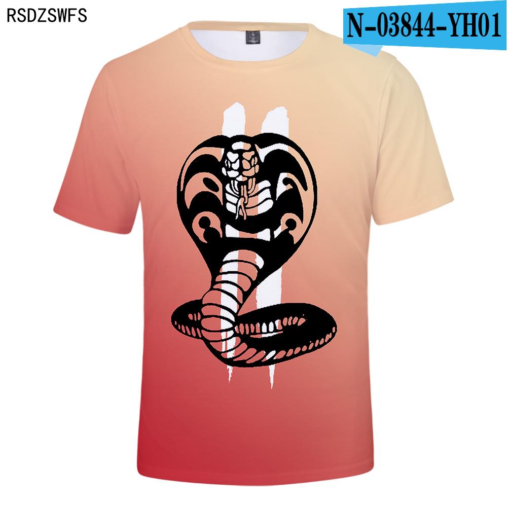Casual Cobra Kai Suitable Popular Comfortable Cobra Kai Fashion Summer 3D T-Shirt Short Sleeve Girls Boys T Shirt Men Women Tees
