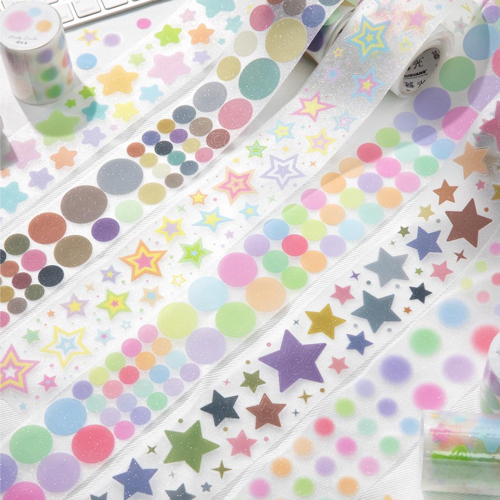 50mm*2m Cute Watercolor Dots Series Washi Tape Kawaii Decorative Adhesive Scrapbook Stickers Hand Made Masking Tape Stationery