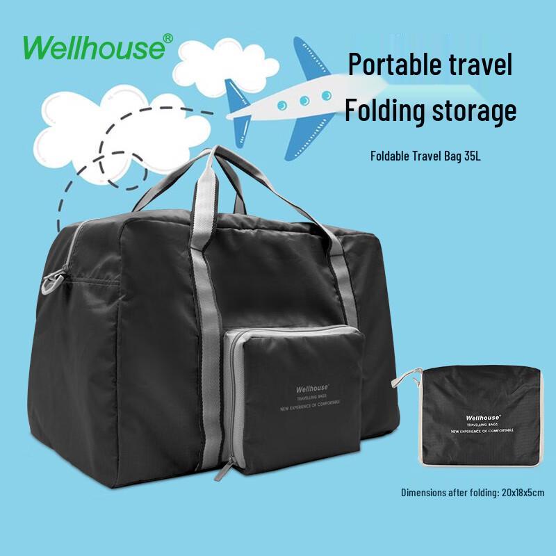 WELLHOUSE Foldable Lightweight Travel Duffel Bag