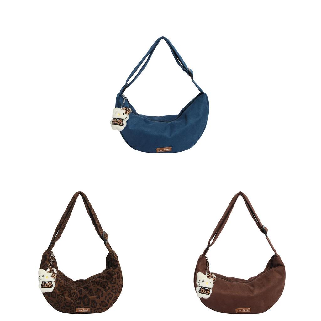 Small Faux Suede Animal Print Bag With Zipper Closure For Casual Daily Use