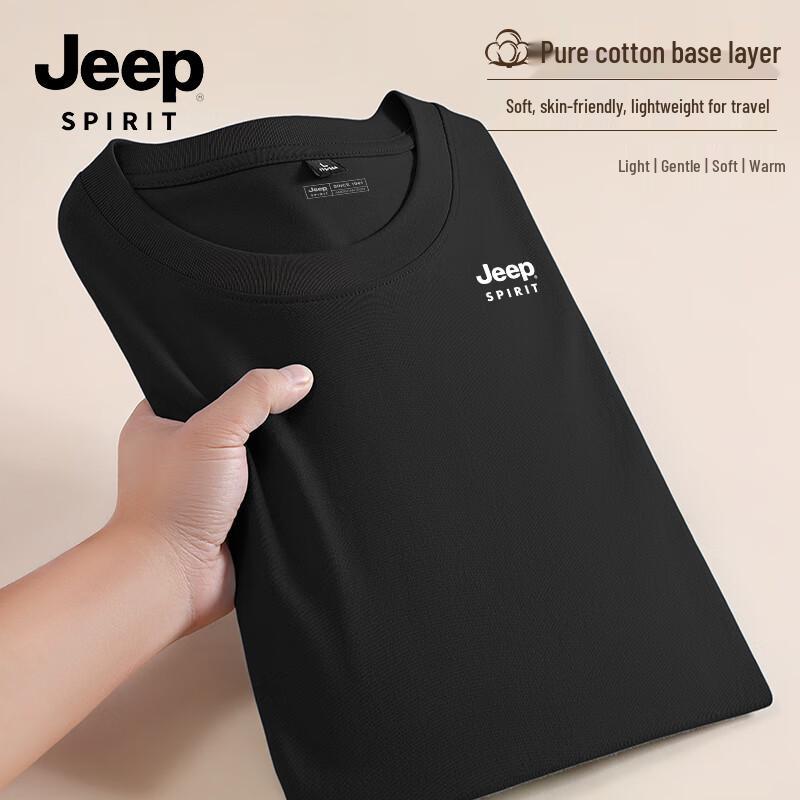 JEEP SPIRIT Men s Heavyweight Long Sleeve T-Shirt L
