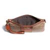 Coach Wristlet 19 Monogram Metal Logo Canvas And Leather Mahjong Bag Women Wristlet Red Brown 32445-B4NQ4