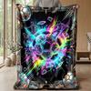 Soccer Ball Explosion 7 Theme Blanket Lightweight Warm Flannel Blanket Decorative Throw Blanket for Home Decoration