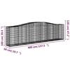 VidaXL 15x Arched Gabion Baskets Arched Gabion Cages Gabion Walls Garden Fences Terrace Outdoor 3145965