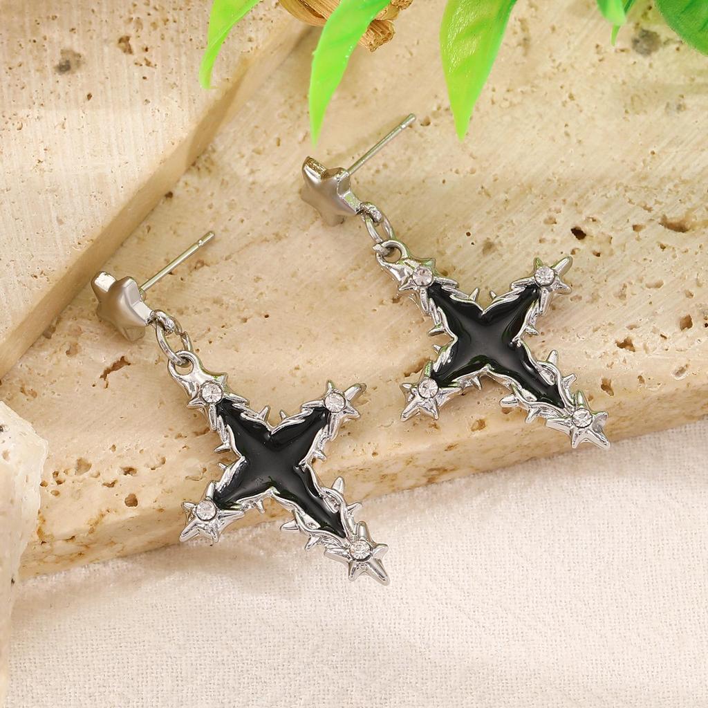Liquid Lava Moon Star Pendant Necklace & Sweet Spicy Girl Earrings – European & American Style