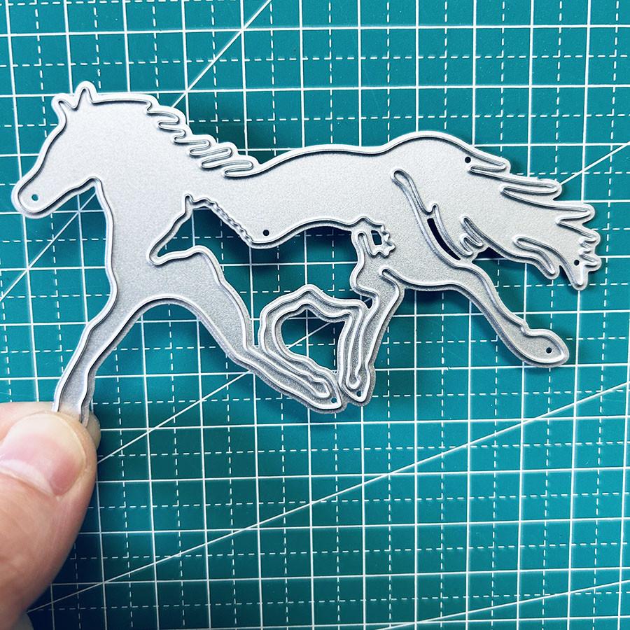 Tier Pferd Giraffe Dekoration Metall Stanzformen Schablone für DIY Scrapbooking Fotoalbum Prägepapier Karten Basteln Stanzteile