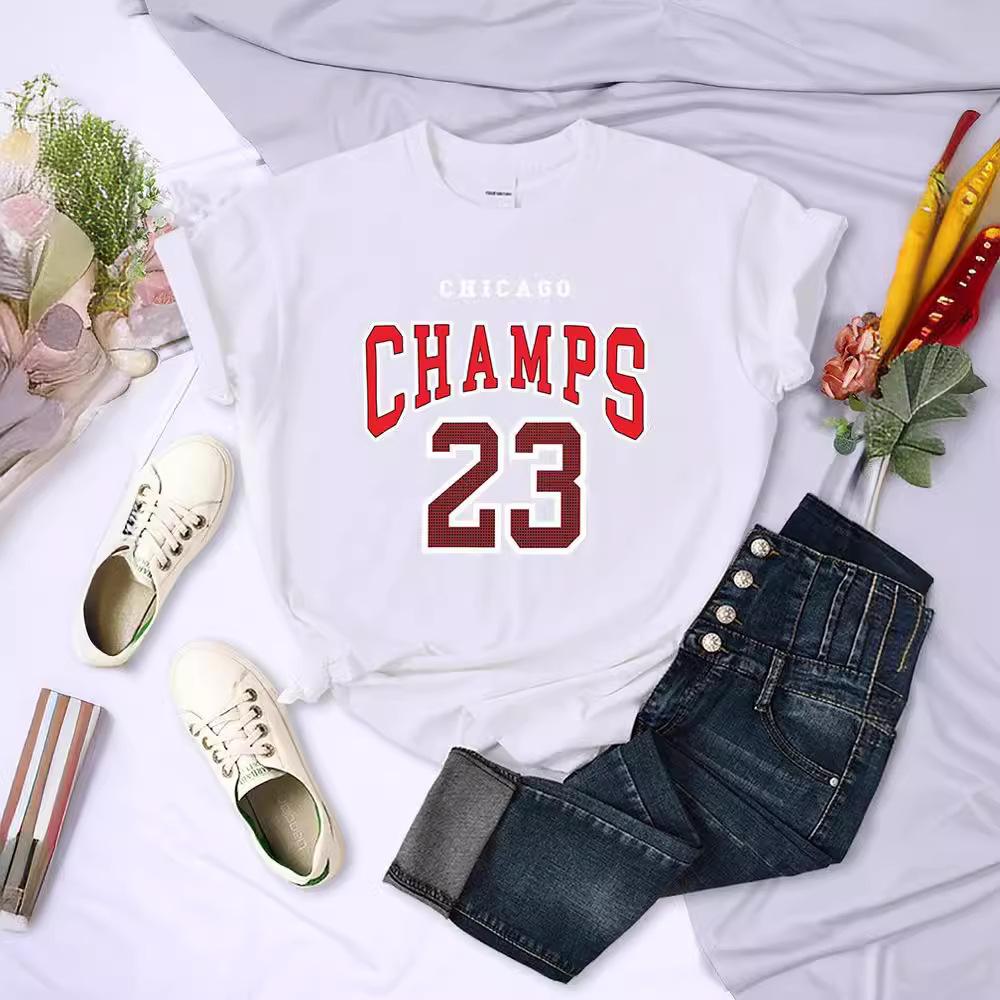 Top creativ cu imprimeu pentru femei, tricouri largi de vară cu gât rotund