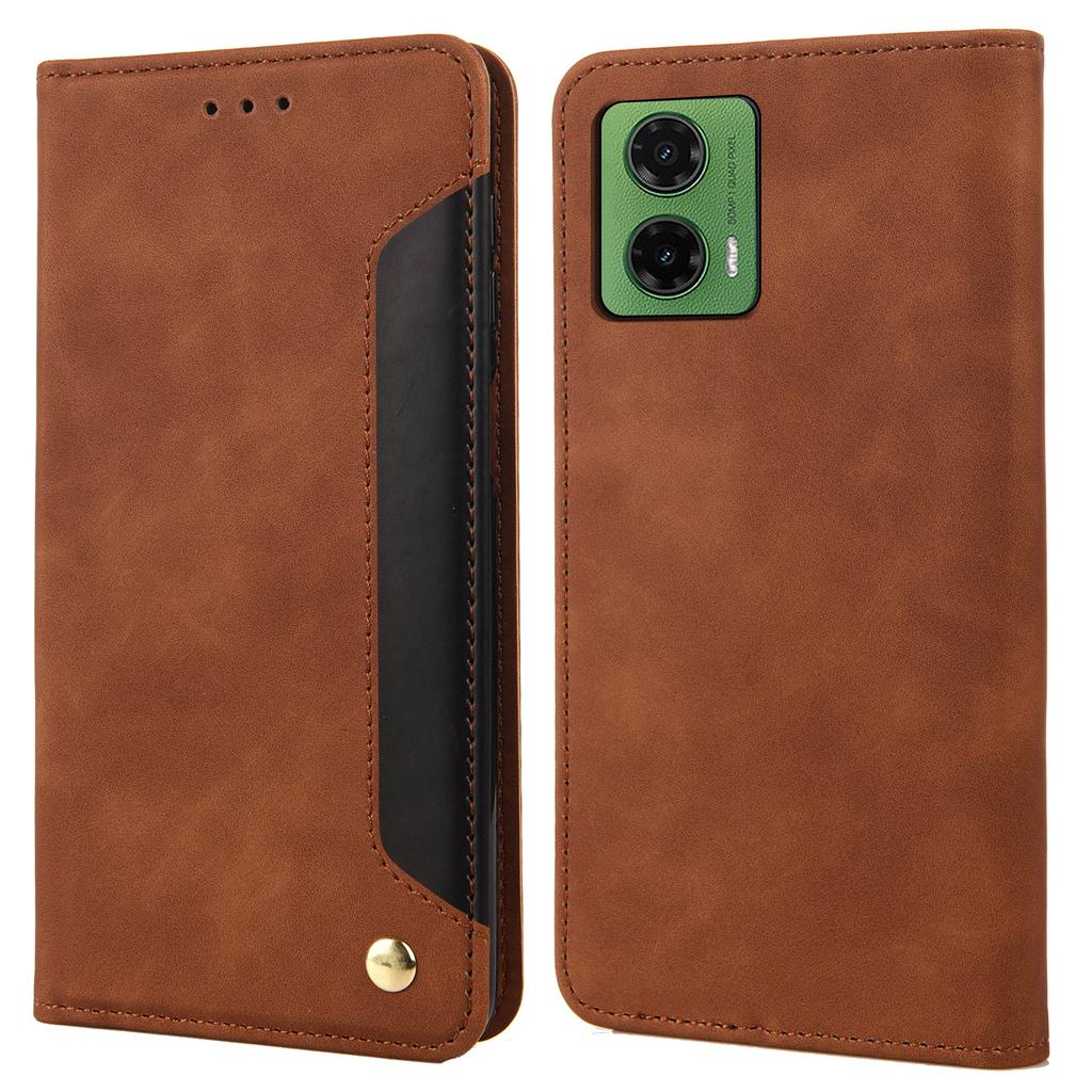 For Motorola Moto G35 5G Case PU Leather Shockproof Protection Wallet Phone Cover