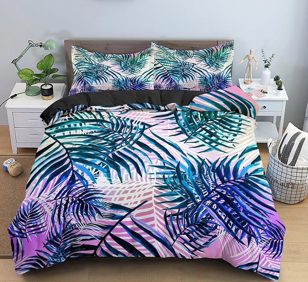 3d HD Printed Duvet Cover Queen King Size Watercolor Floral Set for Girls Teens Room Decor 3 Piece Set with 2 Pillowcases