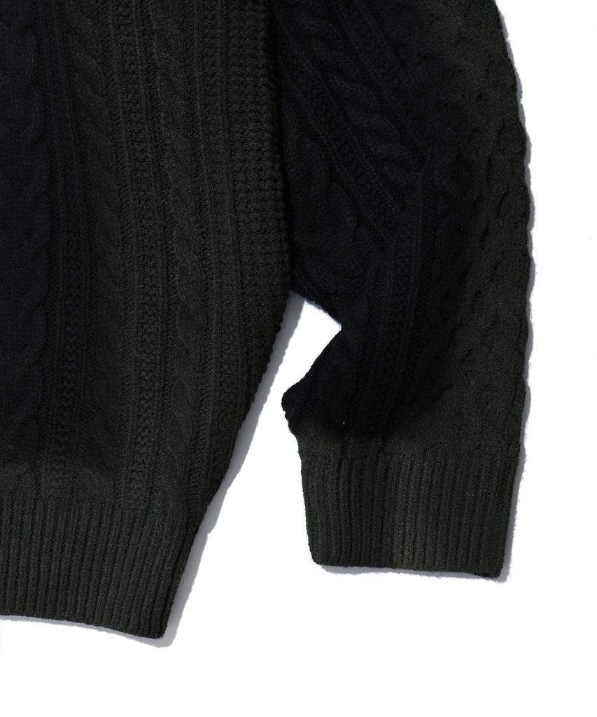 CRITIC Wormhole Spray Cable Knit Black