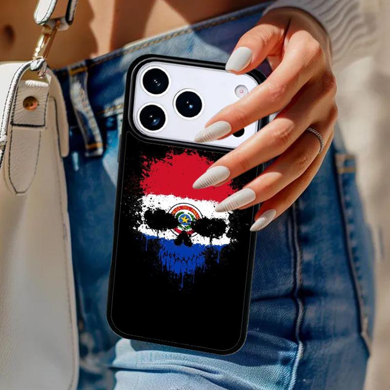 Paraguay Flag Phone Case For iPhone 17 Air 14 15 13 12 Max Cover For Apple 16e 11 Pro Max Plus Coque