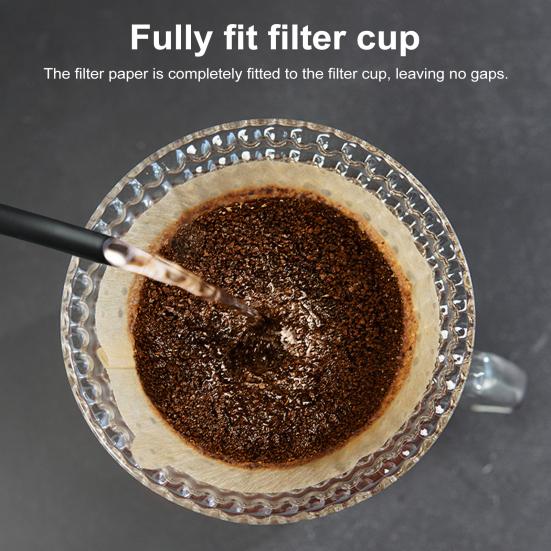 40/100 Stück kegelförmiges Kaffeefilterpapier für 1–4 Tassen, V-förmiges Design, Einweg-Kaffeefilterpapier, V01/V02 Kaffeefilter