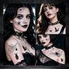 Creative Halloween Costume Props 4Pcs Spider Bat Tattoo Stickers, 3D Realistic Temporary Body Art Atmospheric Party Supplies for Party, Waterproof