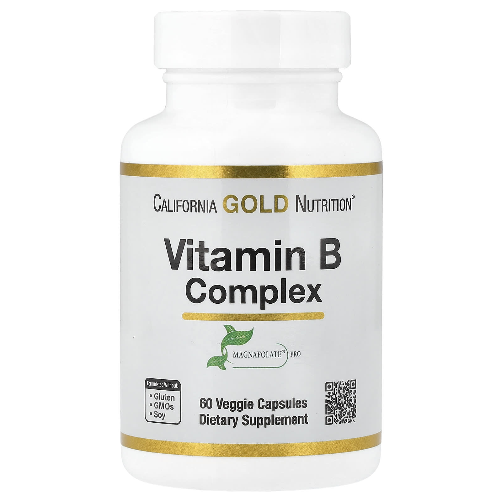 

Contains Vitamin B Complex, Folic Acid, Biotin, Pantothenic Acid, Vitamin B6, 60 Veggie Capsules