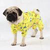 Puppy Clothes Cartoon Print Pet Raincoat All-inclusive Four Feet