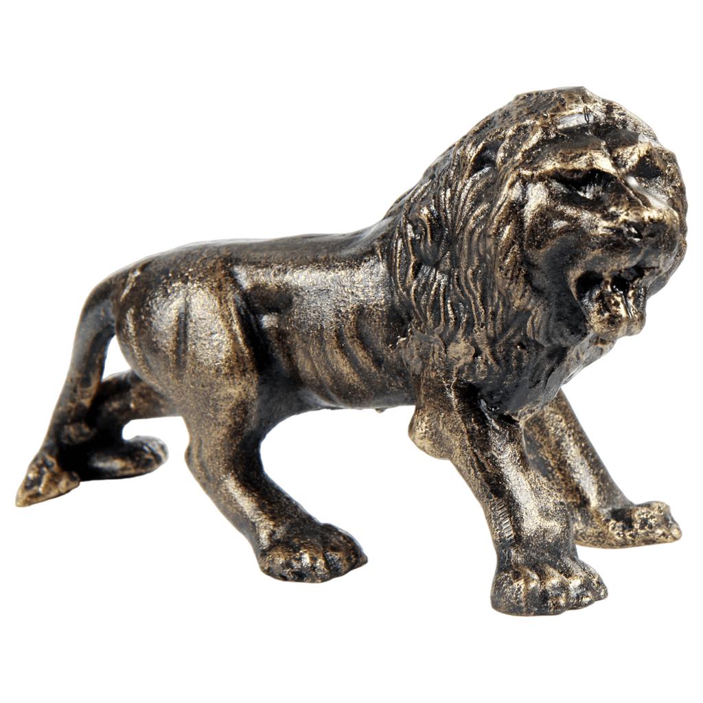 Cast iron lion figurine decorative lion symbol of power and might