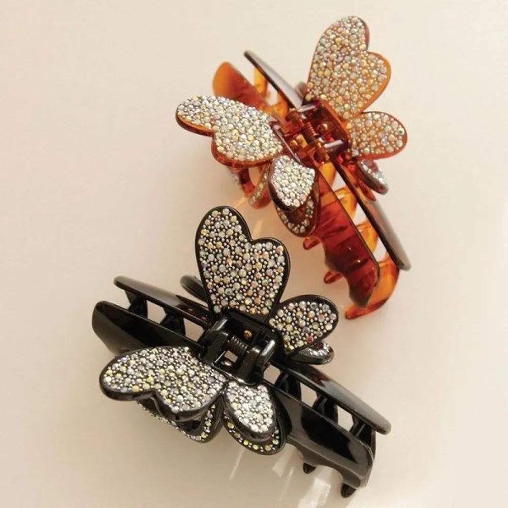 bydaisy Cubic Butterfly Hair Updo Clip Bh0773 brown