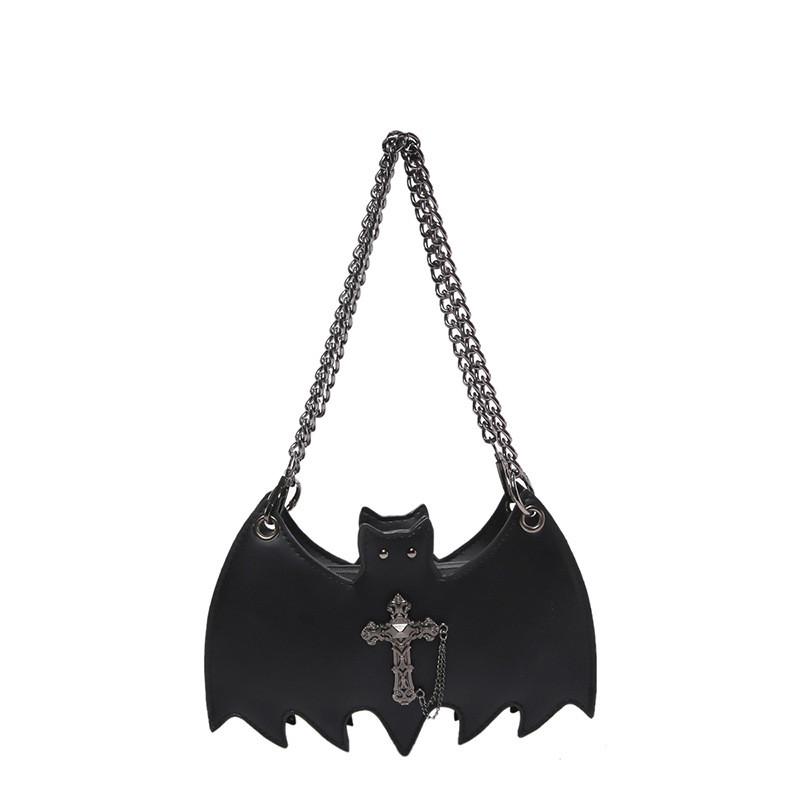 Fashion Creative Bat Woman Small Pu Chain Crossbody Bag For Daily Use