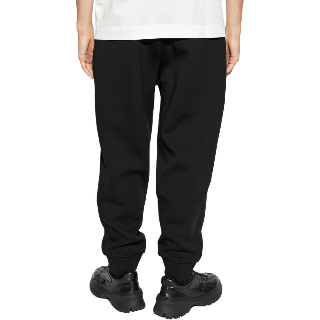 Emporio Armani FW24 Solid Color Elastic Waistband Cuffed Knit Joggers Men bottoms Black 6D1PL7-1JOTZ-0999