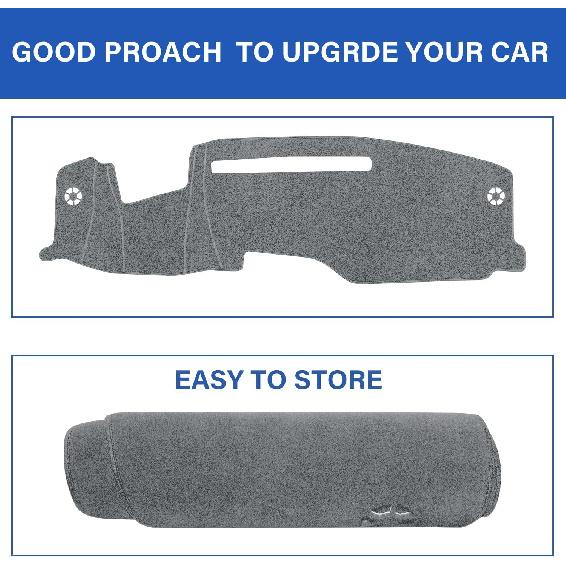 Dash Cover For -2025 2026 Chevy Chevrolet Silverado/GMC Sierra Accessories 1500 2500HD 3500HD Dashboard Cover With HUD Sunshield Non-Slip Center