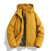 Men's Winter Solid Color Hooded Puffer Jacket - American Trendy Brand: New Arrival, Warm, Thick, Loose Fit