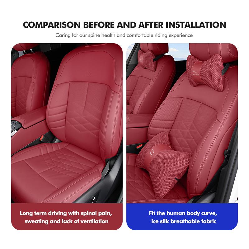 For Jaguar Car Seat Cover Breathable Headrest Neck Pillow Support Protection Cushion XF XJ XE XK S-Type F-Type X-Type F-Pace