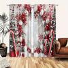 2 Stück Blackout-Gardinen mit Weihnachtsmotiv, aus transparentem Polyester, mit Stangendurchzug – für Schlafzimmer, Wohnzimmer & Büro