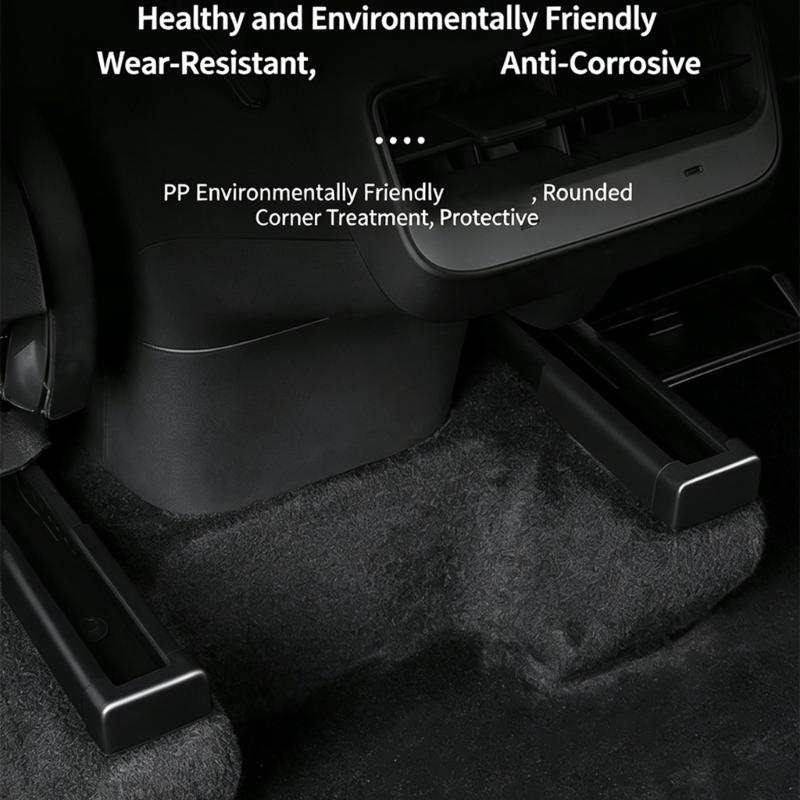 Seat Rail Cover for 3/Y, 4 Piece Black Track End Cover Set for Visible Seat Rail Coverage and Cleaner Cabin Trim Detail for Daily Interior Use