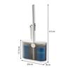 WIKHOSTAR Disposable Toilet Brush Holder Set with 12 Toilet Brush Refills Wall-Mounted Toilet Brush with Cleaning Liquid Brushes