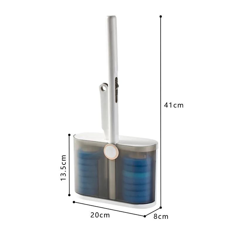 

WIKHOSTAR Набор одноразовых держателей для туалетной щетки с 12 стержнями для туалетной щетки. Настенная щетка для унитаза с чистящей жидкостью.