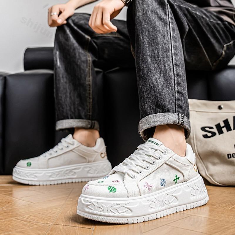 Fashion 2025 Autumn New Fashion Trend Casual Low Top Thick Soled Canvas Shoes for Men Comfortable Versatile Niche Design Chunky sneakers