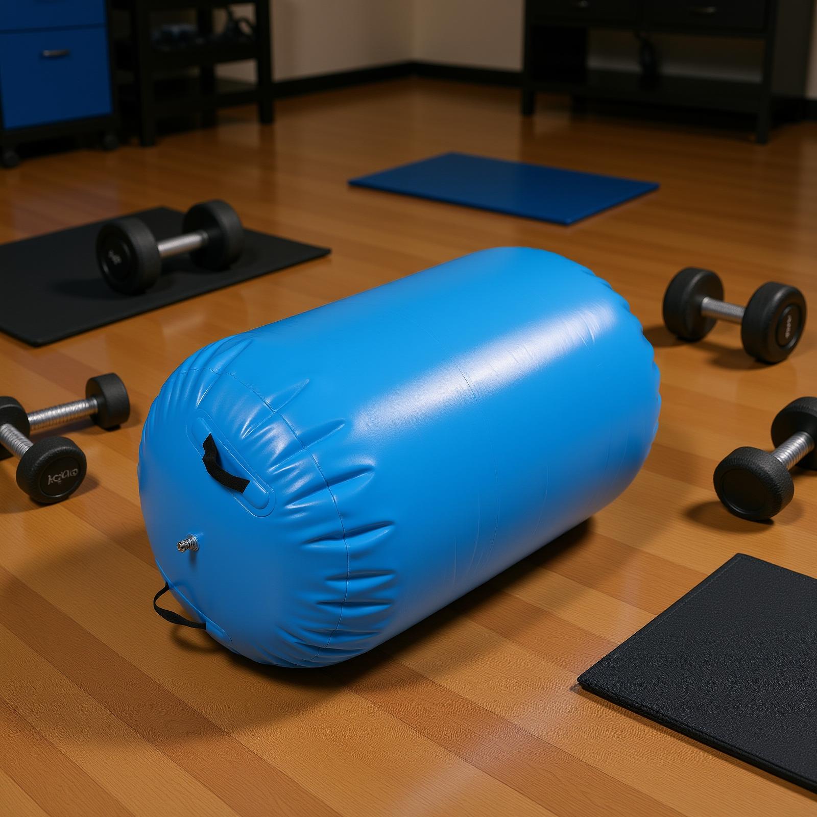 

Gymnastics Roller 0.7x0.9m PVC Inflatable Tumbling Roller with Manual Pump for Training